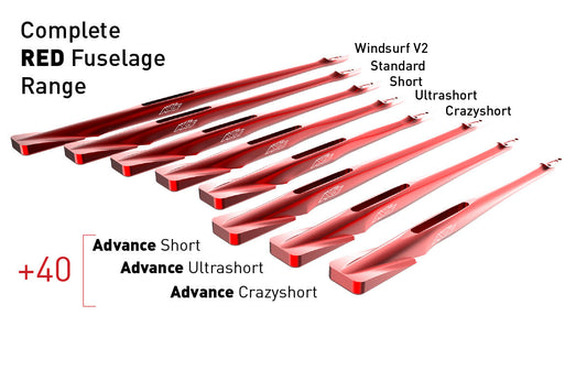 AXIS Foils Red Fuselage - Crazyshort Length - Advance - 580mm