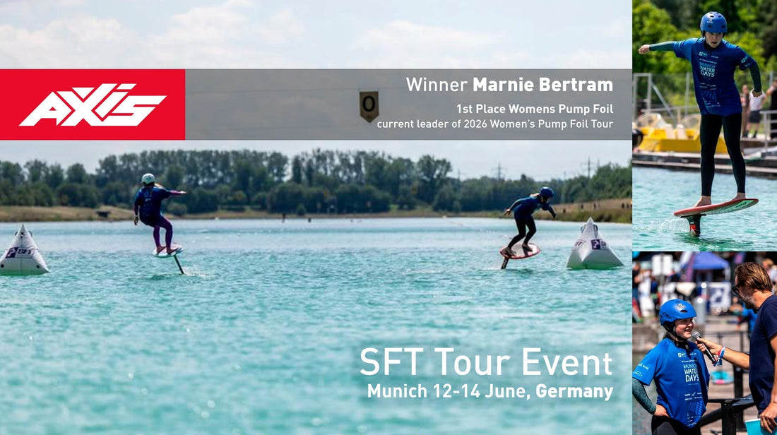 Marnie Bertram wins women's pump foil at the SFT Tour event in Munich