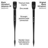 Black Fuselage - Standard  Length - Advance 20  - 784mm  with Zinc & Titanium inserts