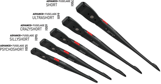AXIS Foils Black Fuselage - Short Length - Advance+ - 700mm with Zinc insert