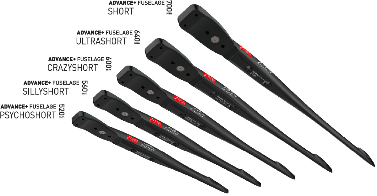 AXIS Foils Black Fuselage - Psychoshort Length - Advance+ - 520mm with Zinc insert