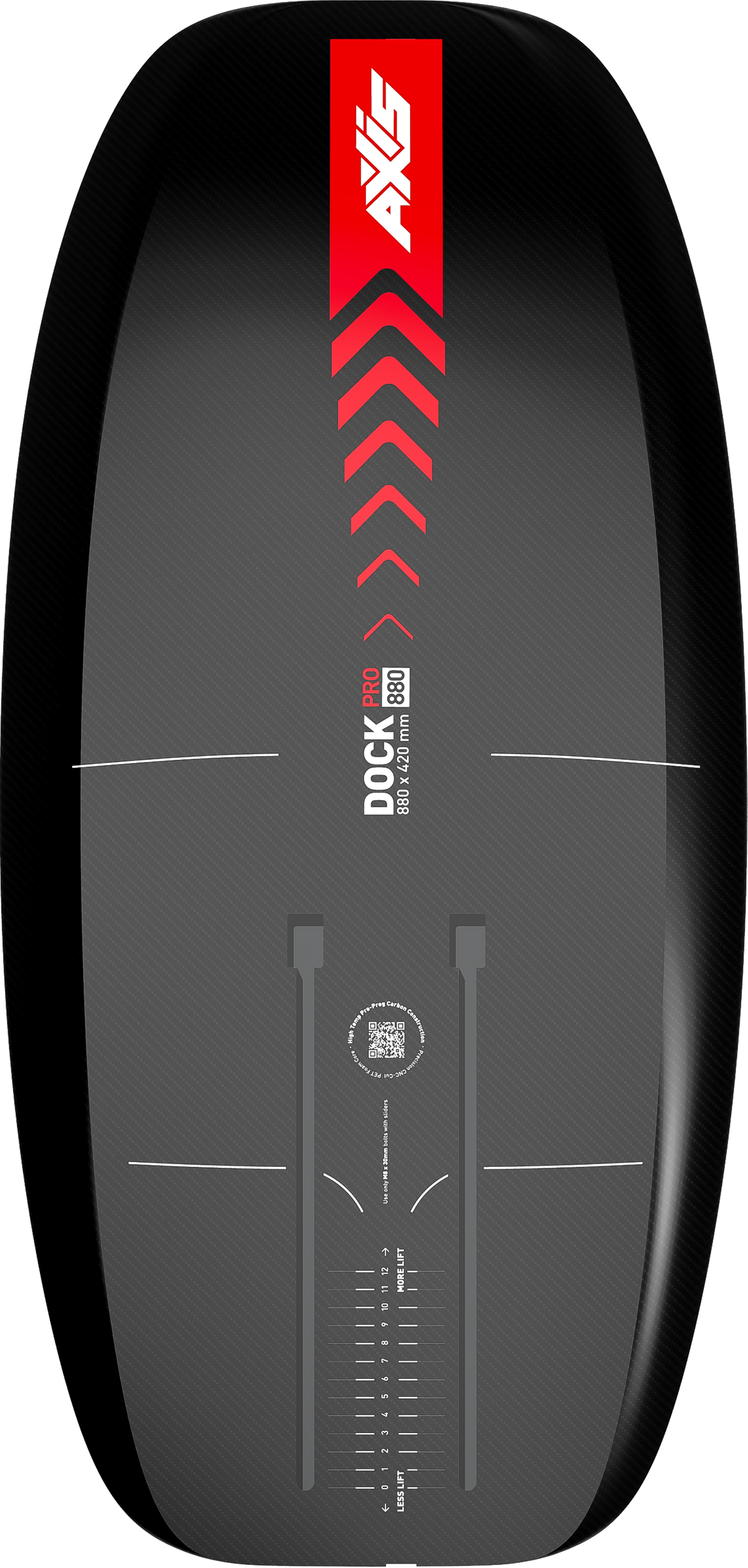 AXIS Foils Dock 880 Carbon Foilboard with bag