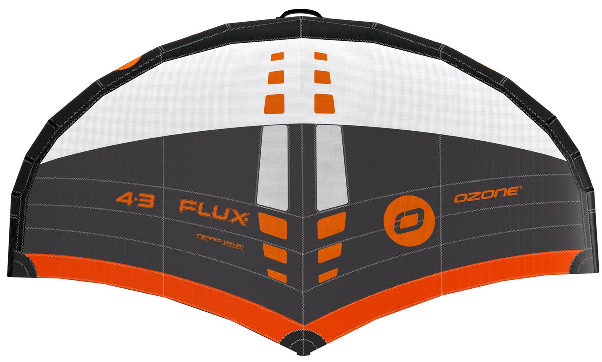 Ozone Flux V3 wing, White/Carbon Grey/Orange
