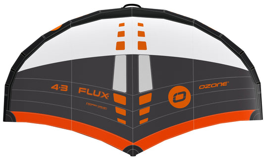 Ozone Flux V3 wing, White/Carbon Grey/Orange