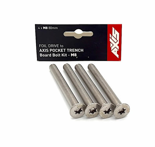 AXIS Foil Drive to Pocket Trench Board Bolt Kit M8, four M8 80mm bolts