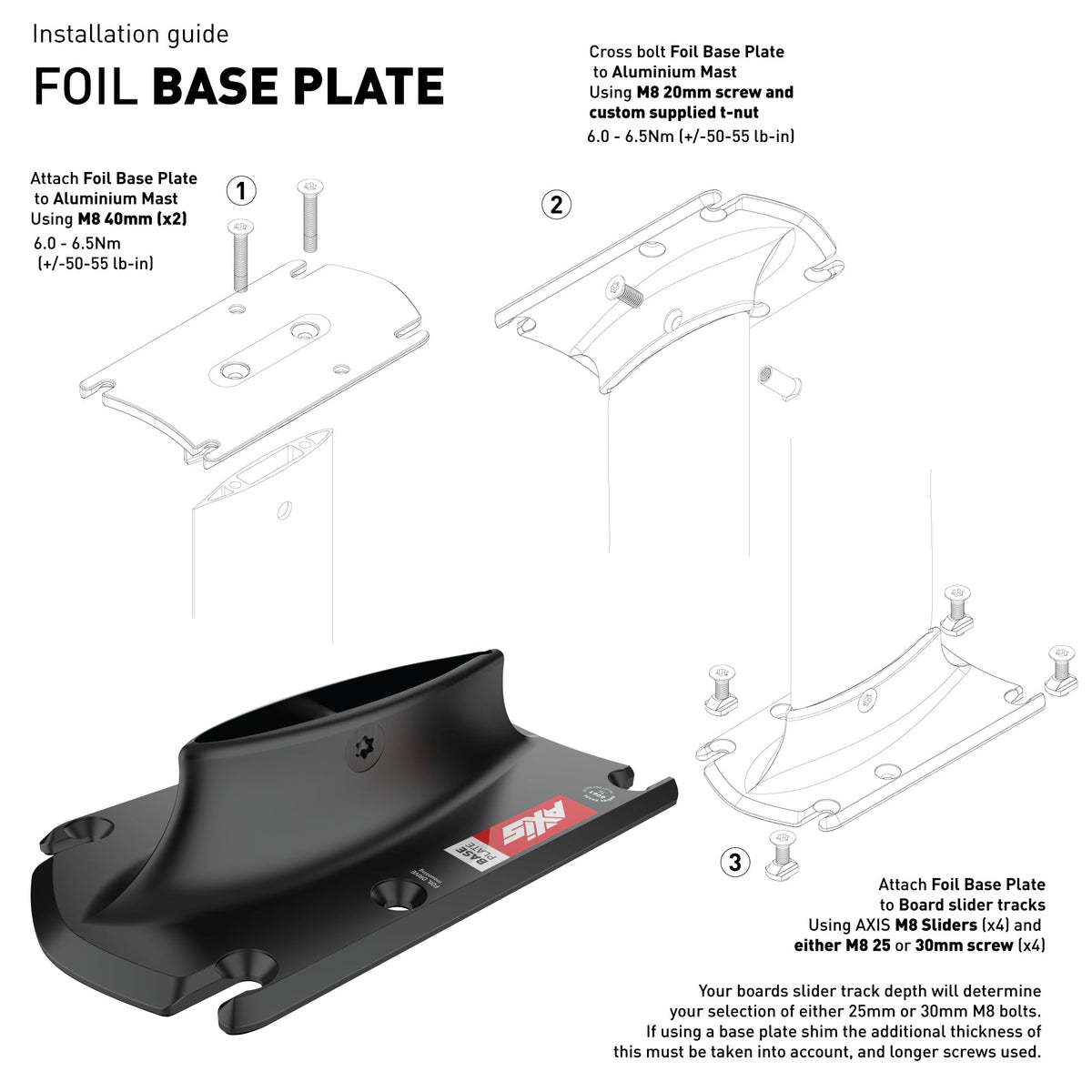 AXIS Foils 19mm Foil Base Plate
