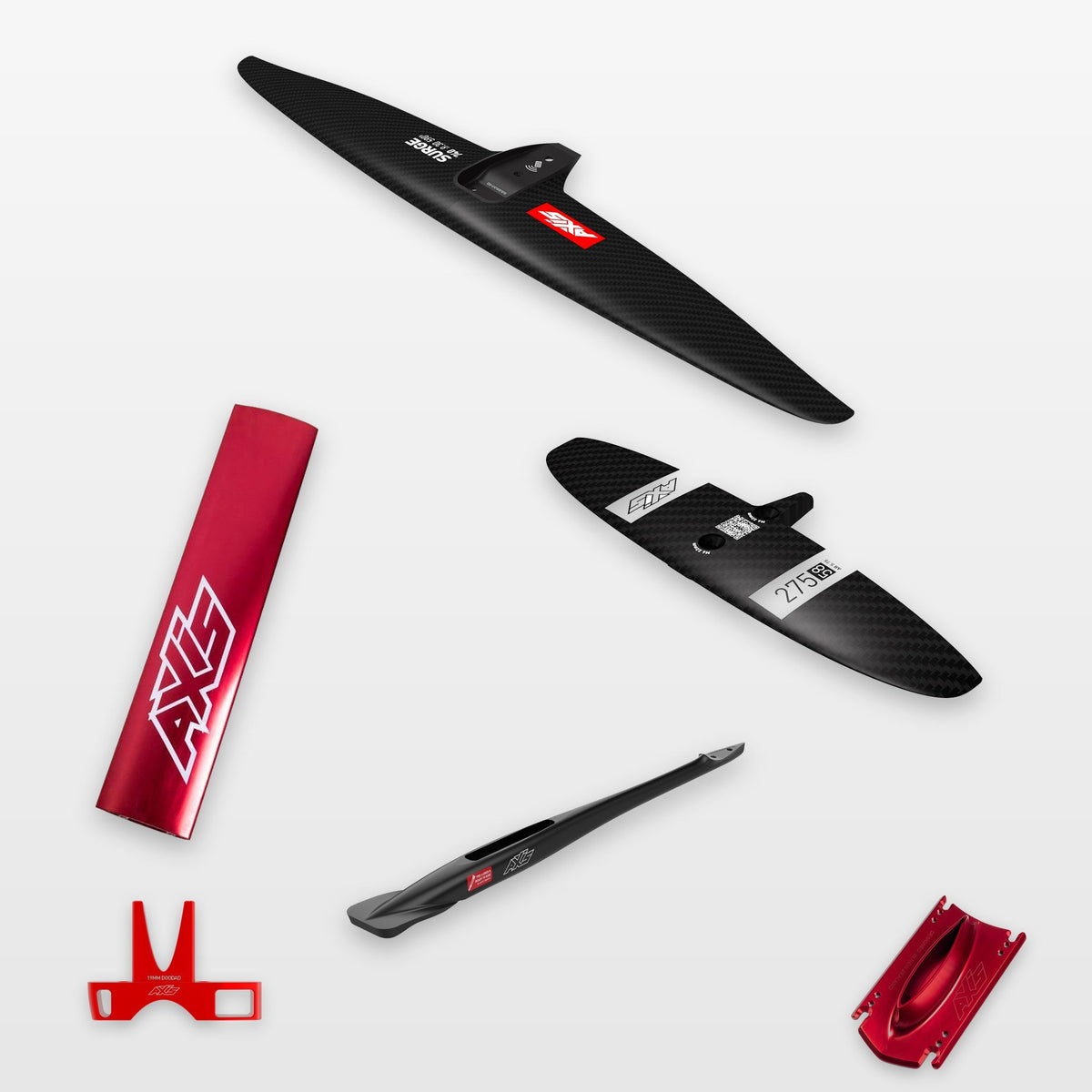 AXIS Kite Foil Package 740, PROGRESSIVE 275: every part in the package