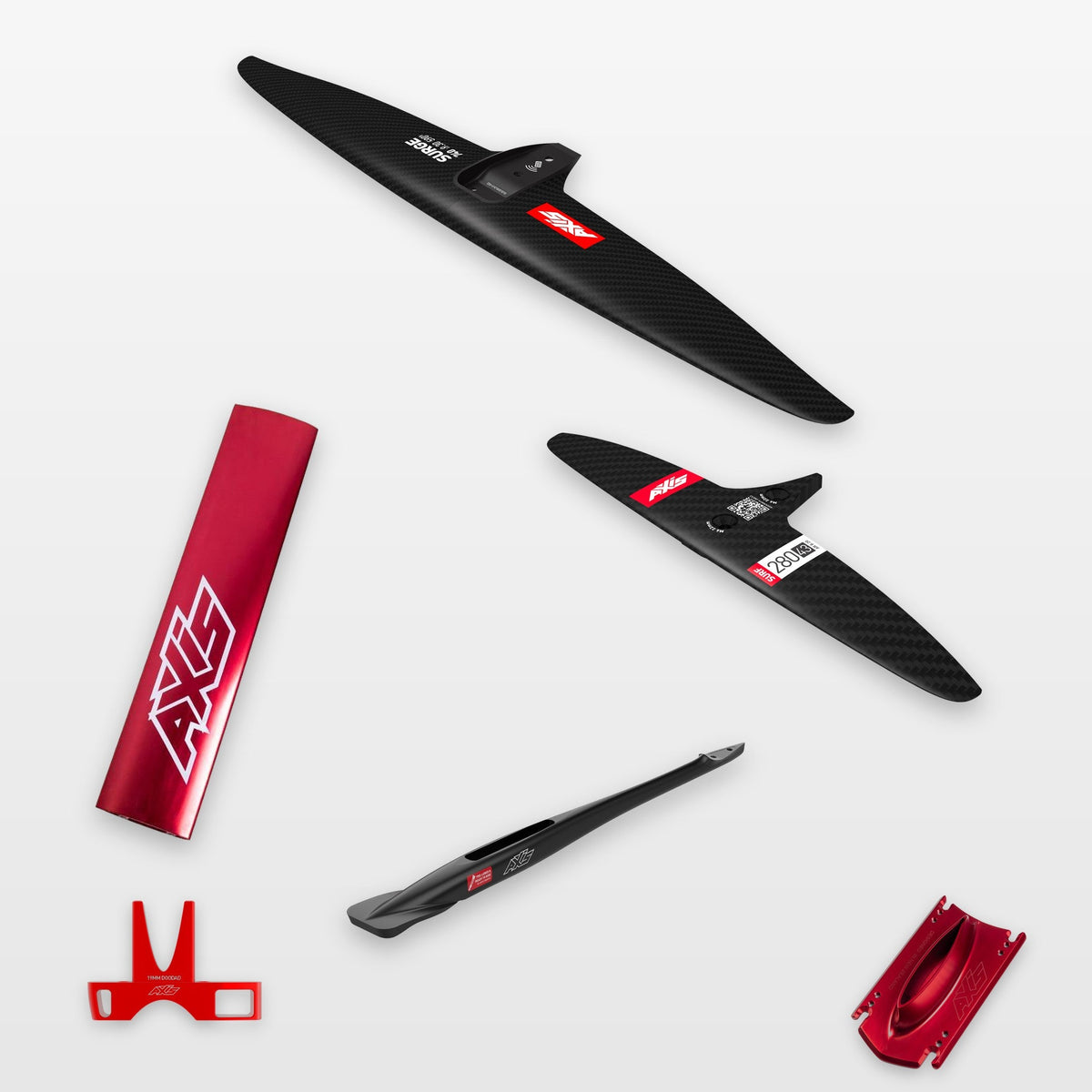 AXIS Kite Foil Package 740, SURF SKINNY 280/43: every part in the package