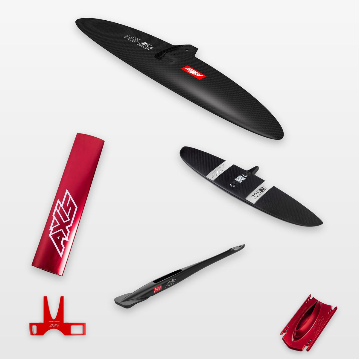 AXIS Kite Foil Package Spitfire 720, PROGRESSIVE 325: every part in the package