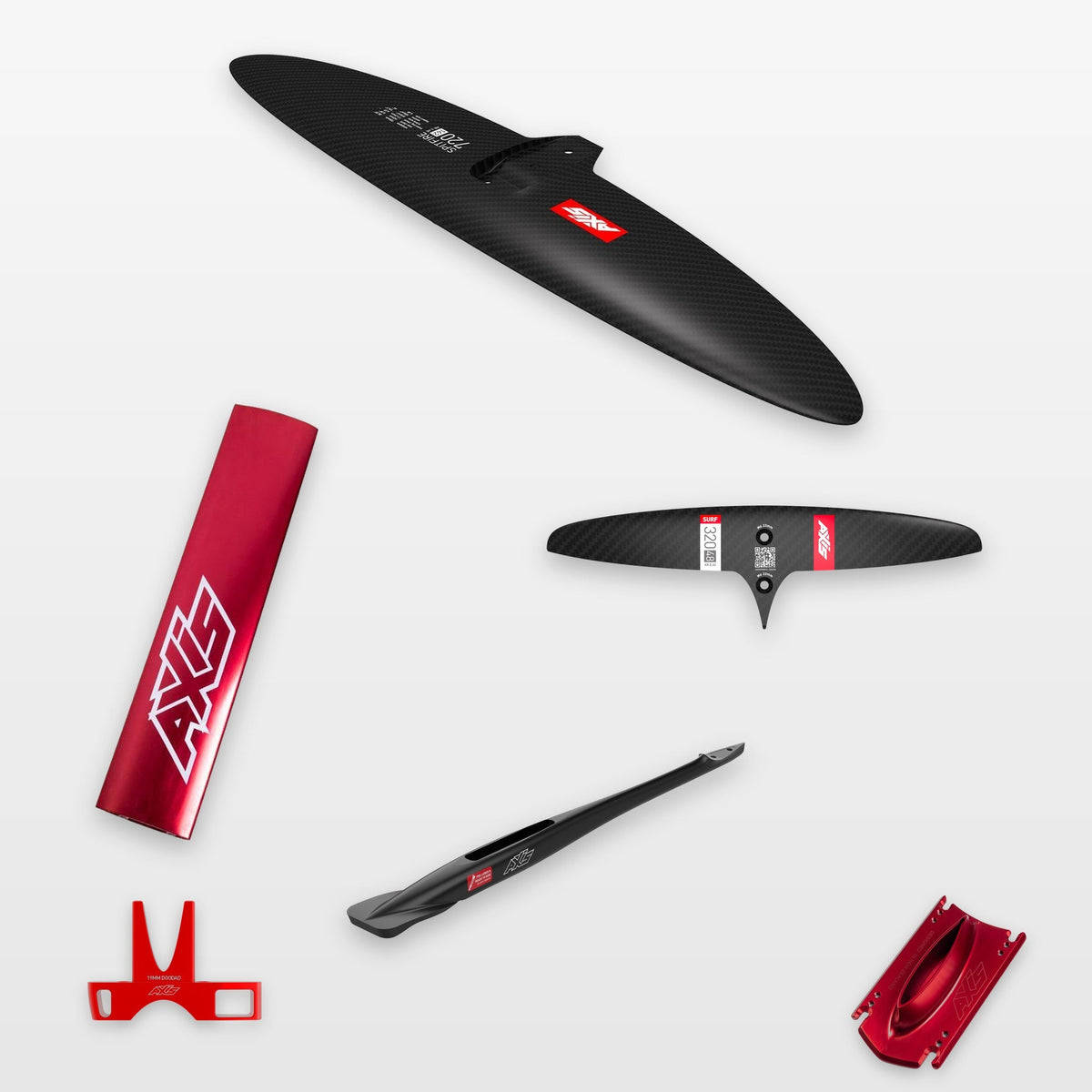 AXIS Kite Foil Package Spitfire 720, SURF SKINNY 320/48: every part in the package