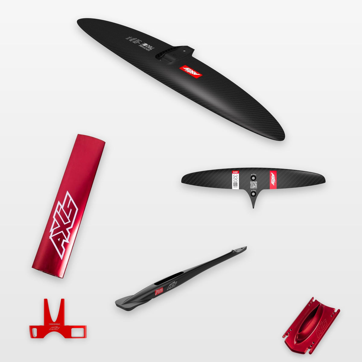 AXIS Kite Foil Package Spitfire 780, SURF SKINNY 320/48: every part in the package