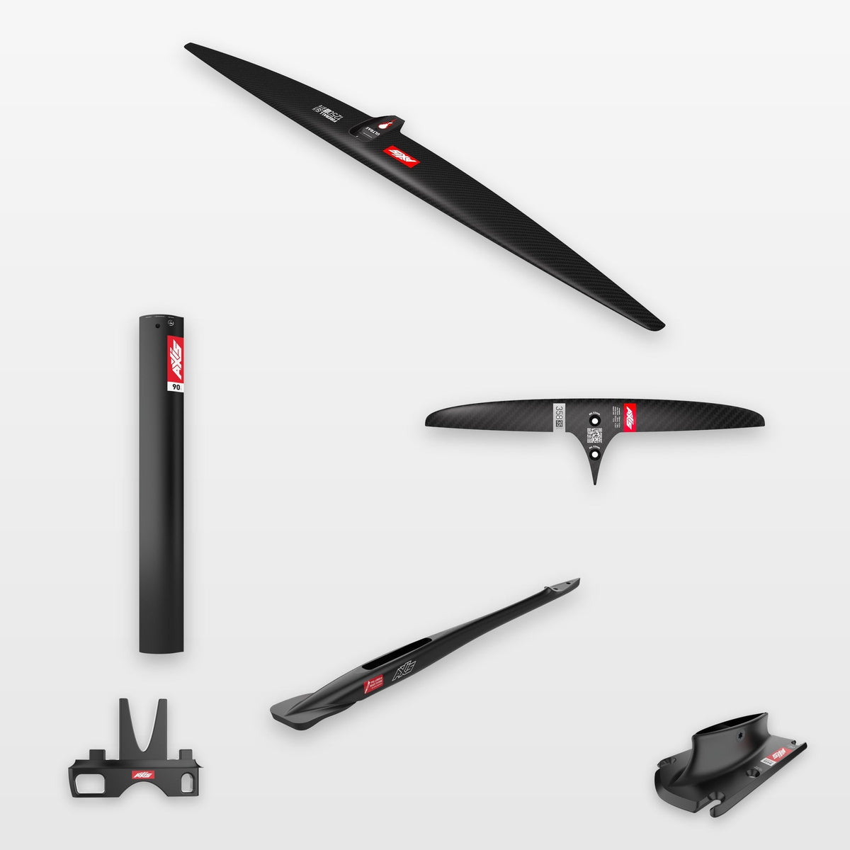 AXIS Downwind Foil Package Fireball 1250, SKINNY 358/35: every part in the package