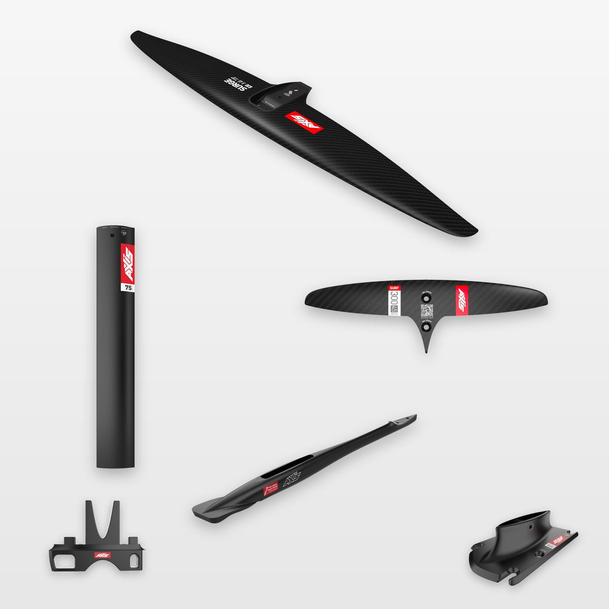 AXIS Surf Foil Package Surge 830, SURF SKINNY 300/45: every part in the package
