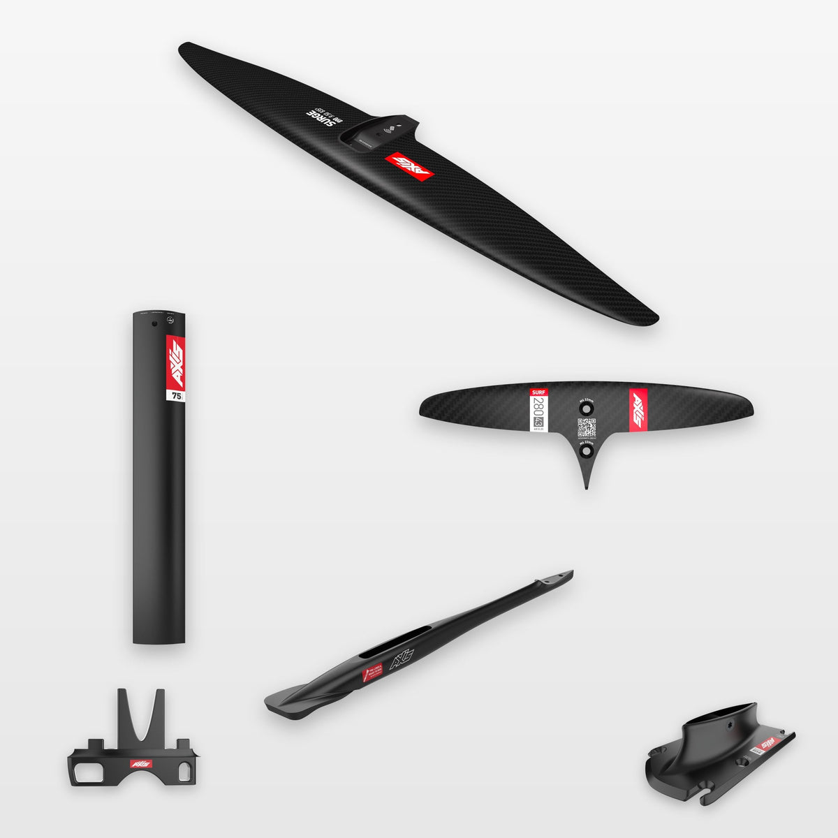 AXIS Surf Foil Package Surge 890, SURF SKINNY 280/43: every part in the package