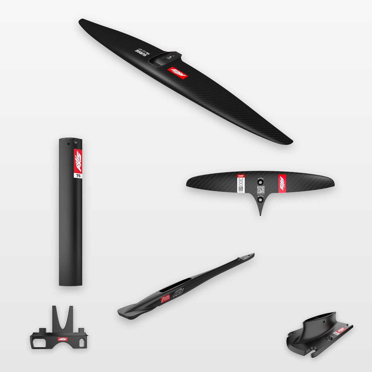 AXIS Surf Foil Package Surge 950, SURF SKINNY 300/45: every part in the package