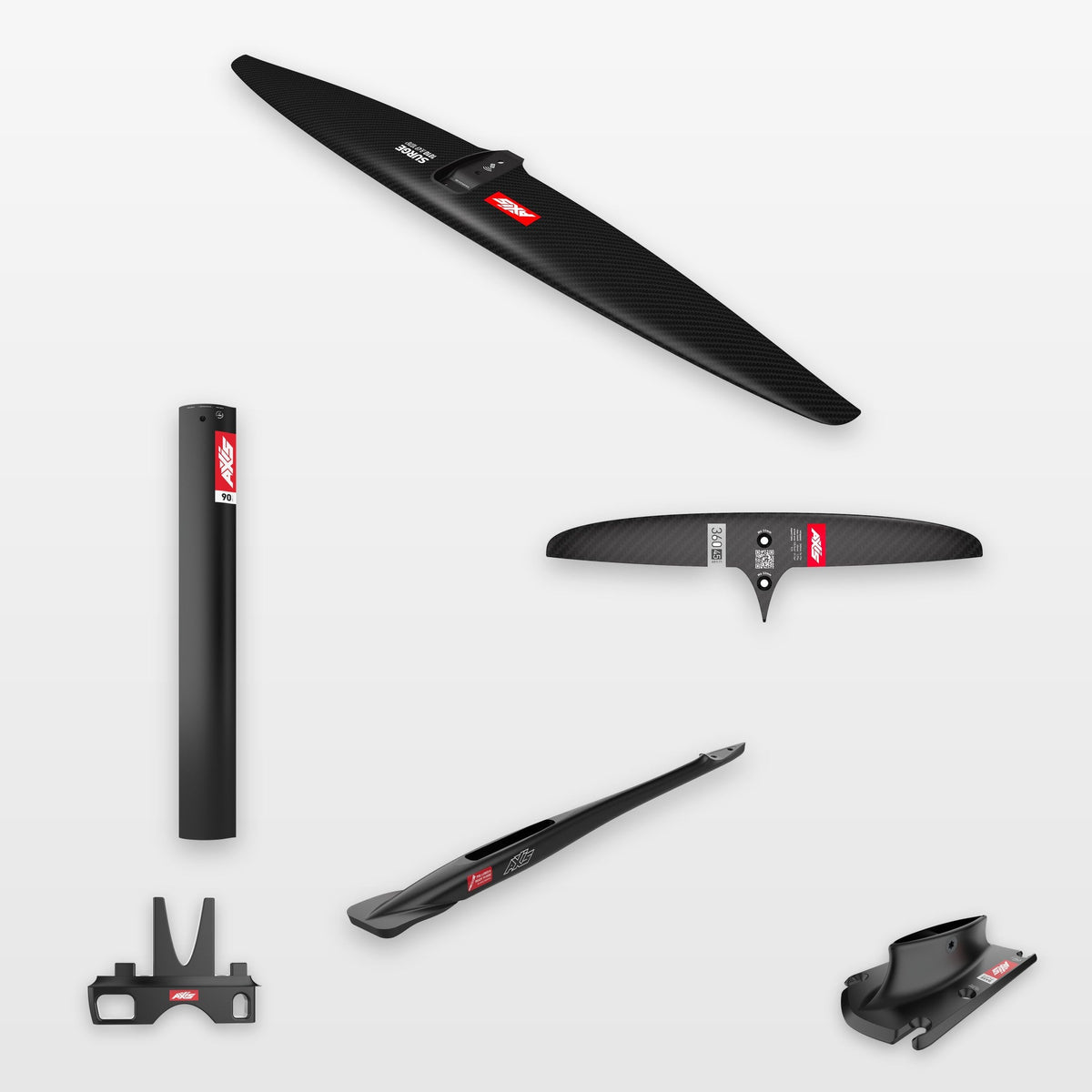 AXIS Complete Foil Package Surge 1010, SKINNY 360/45 / 19mm aluminium 90cm: every part in the package