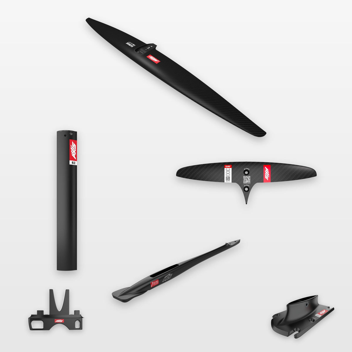 AXIS Complete Foil Package Surge 1150, SURF SKINNY 300/45 / 19mm aluminium 82cm: every part in the package