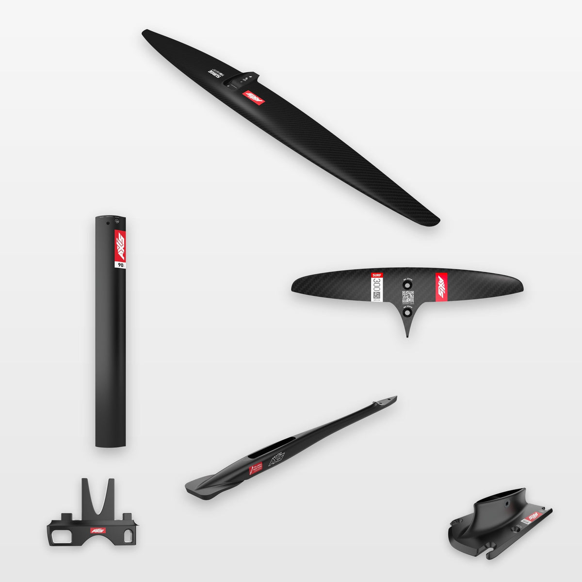 AXIS Complete Foil Package Surge 1150, SURF SKINNY 300/45 / 19mm aluminium 90cm: every part in the package