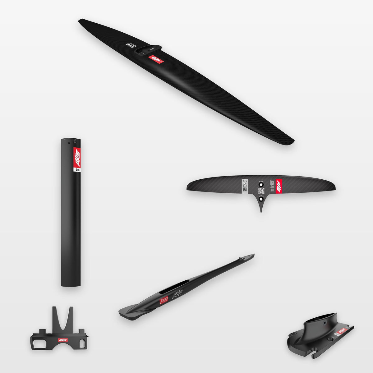 AXIS Complete Foil Package Surge 1240, SKINNY 360/45 / 19mm aluminium 90cm: every part in the package