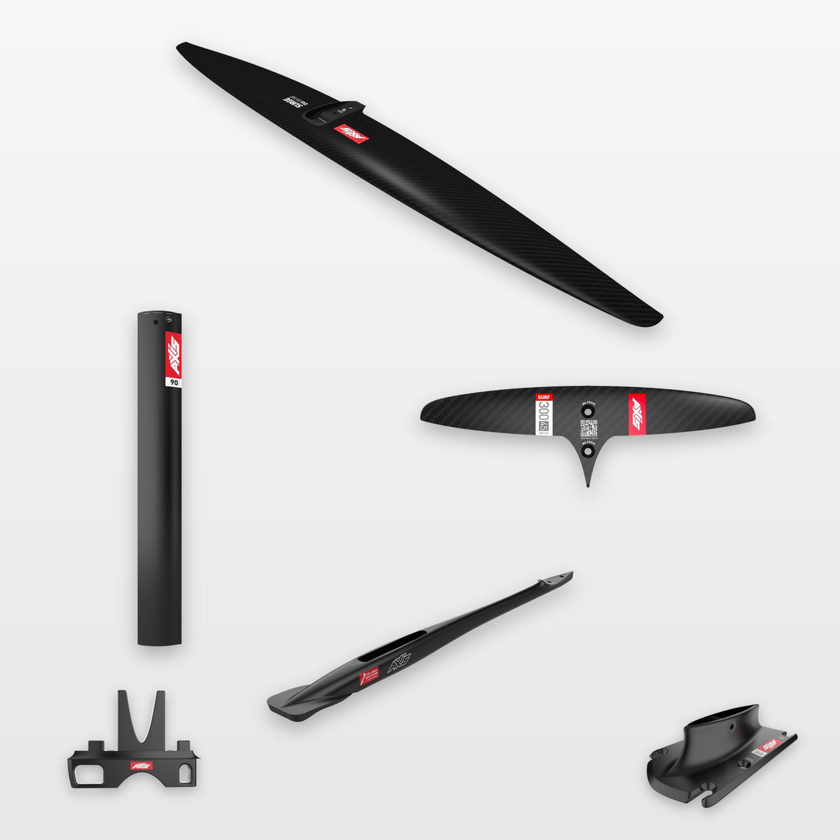 AXIS Complete Foil Package Surge 1240, SURF SKINNY 300/45 / 19mm aluminium 90cm: every part in the package