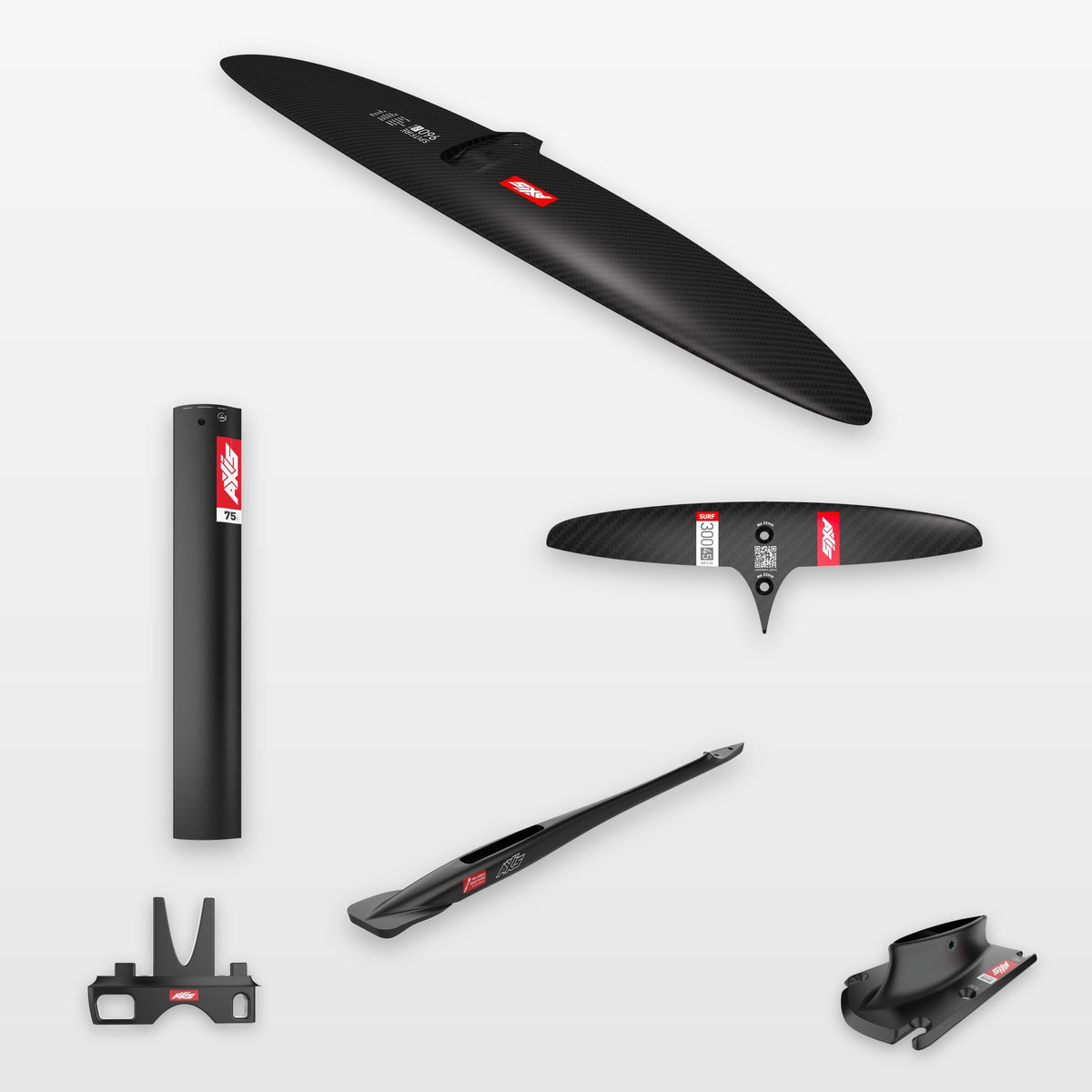 AXIS Wake Foil Package Spitfire 960, SURF SKINNY 300/45: every part in the package