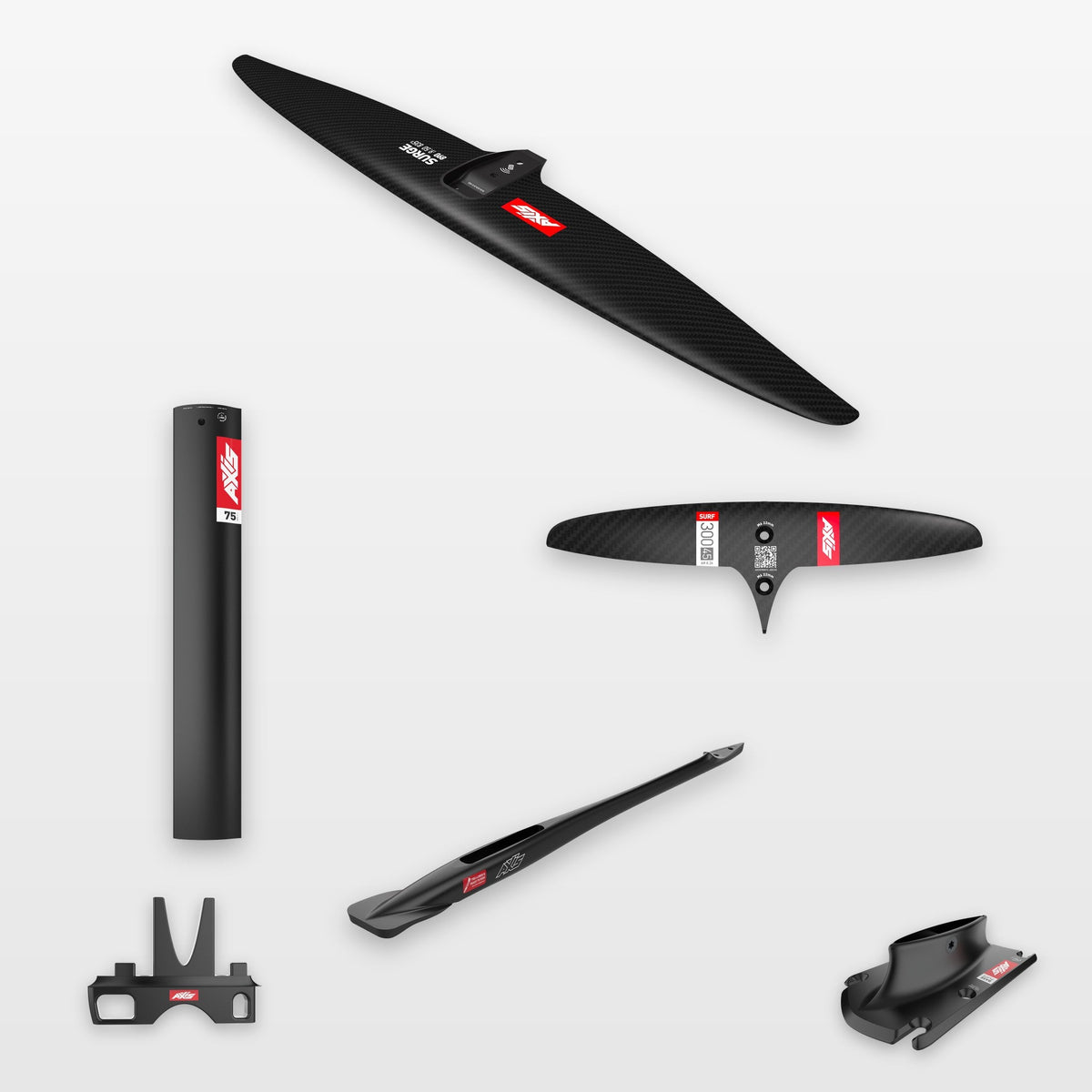 AXIS Wake Foil Package Surge 890, SURF SKINNY 300/45: every part in the package