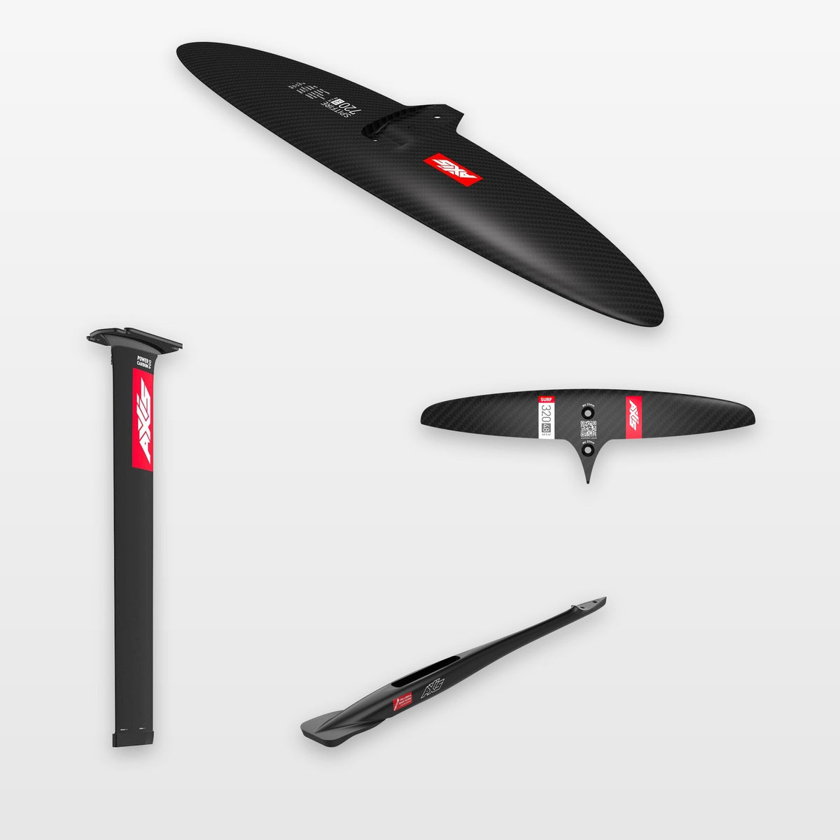 AXIS Kite Foil Package Spitfire 720, SURF SKINNY 320/48, with the Power Carbon mast upgrade