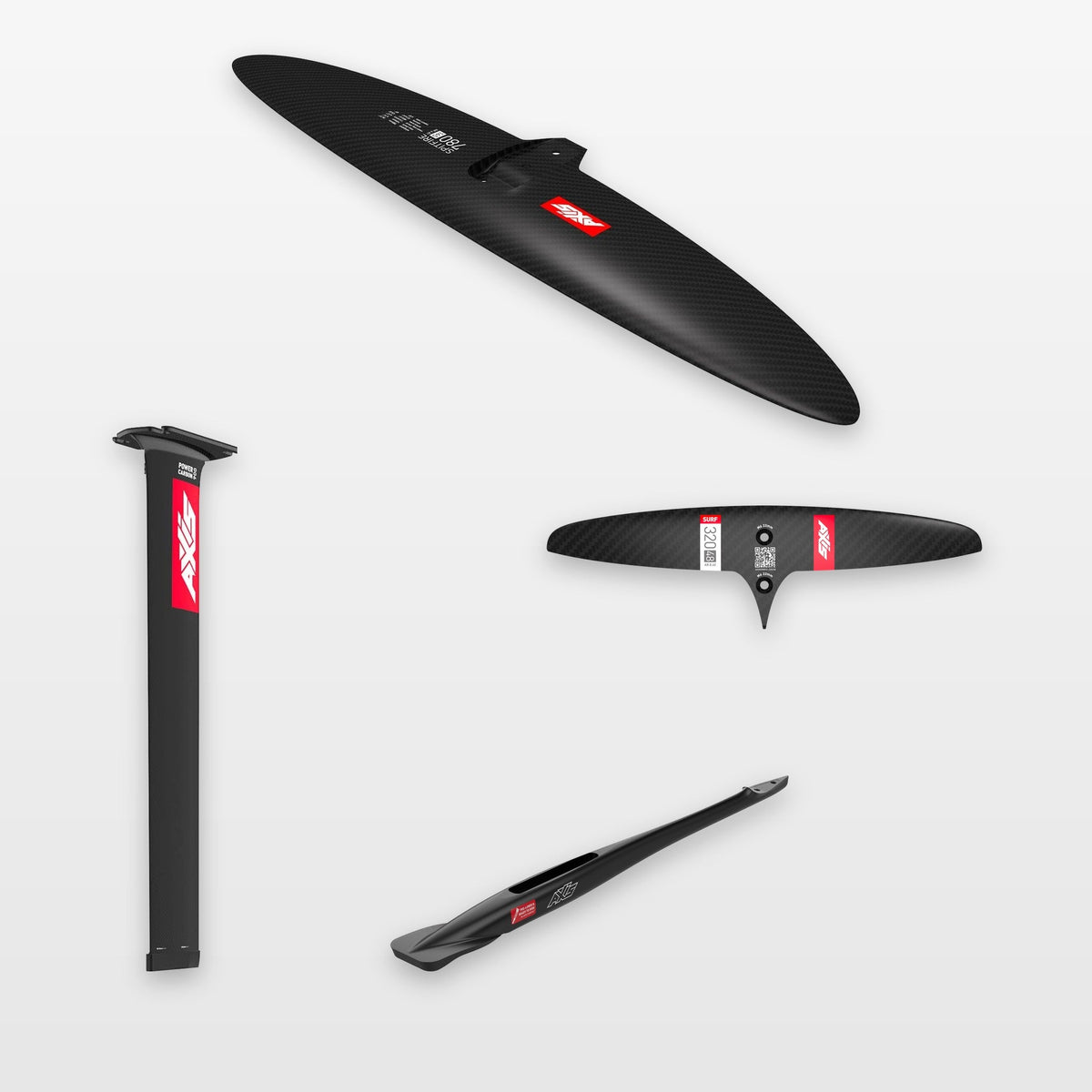 AXIS Kite Foil Package Spitfire 780, SURF SKINNY 320/48, with the Power Carbon mast upgrade