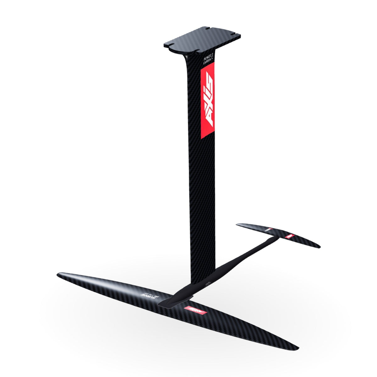 AXIS Kite Foil Package 890, SURF SKINNY 320/48 / Upgrade to Power Carbon / 75cm: 3D render of the assembled foil