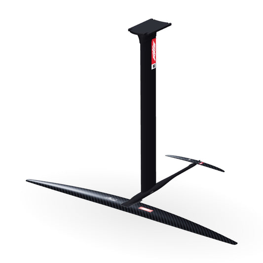 AXIS Downwind Foil Package Fireball 1250, SKINNY 358/35 / 19mm aluminium 82cm: 3D render of the assembled foil