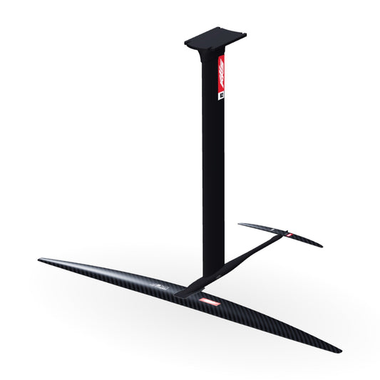 AXIS Downwind Foil Package Fireball 1250, SKINNY 358/35 / 19mm aluminium 82cm: 3D render of the assembled foil