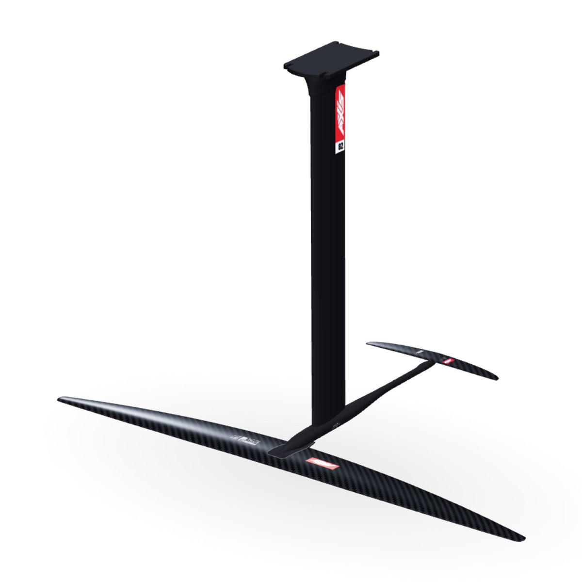 AXIS Downwind Foil Package Fireball 1250, SKINNY 360/45 / 19mm aluminium 82cm: 3D render of the assembled foil