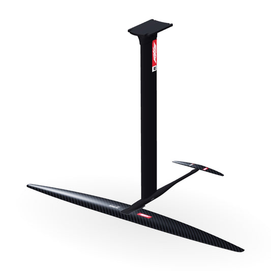 AXIS Complete Foil Package Surge 1240, SURF SKINNY 300/45 / 19mm aluminium 82cm: 3D render of the assembled foil