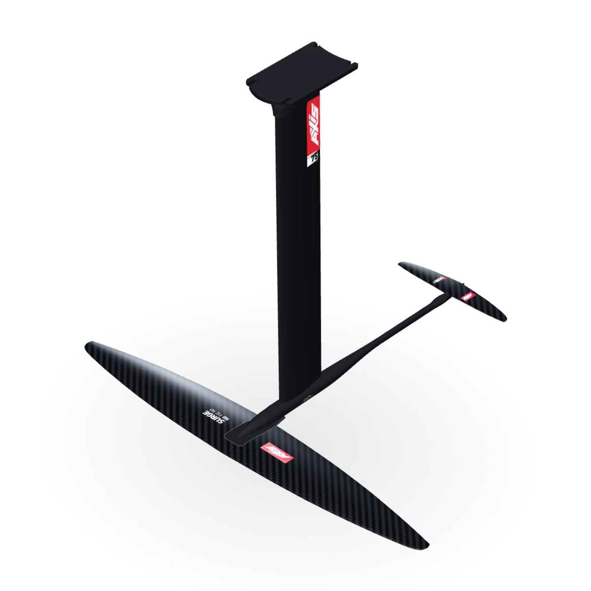 AXIS Wake Foil Package Surge 950, SURF SKINNY 300/45: 3D render of the assembled foil, from above