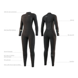 Mystic 2023 Womens Dazzled Fullsuit 4/3mm Backzip Wetsuit