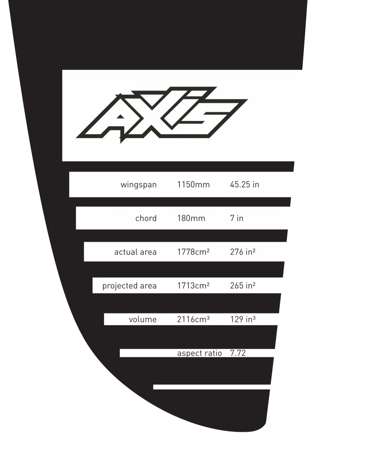 AXIS Foils PNG 1150 Carbon Hydrofoil Wing