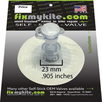 FixMyKite 9mm Inflate Self Stick Mega Valve, One Way, Repair, - Live2Kite