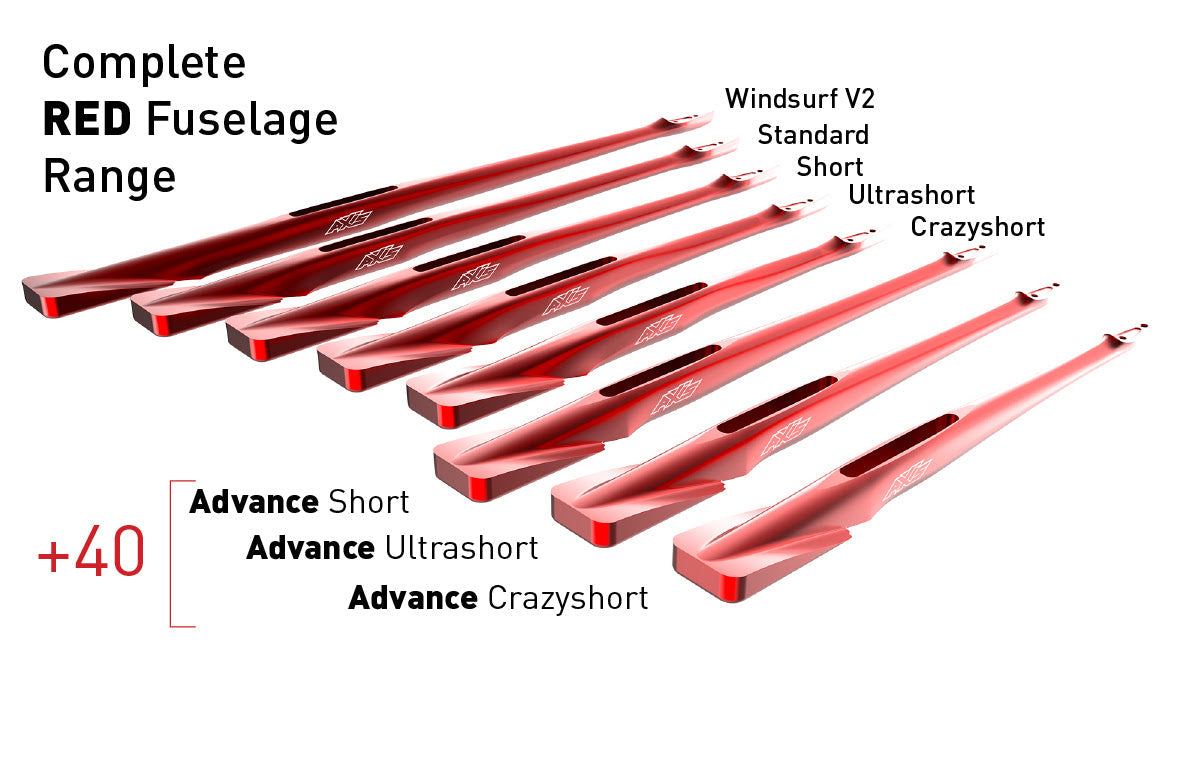 AXIS Foils Red Fuselage - Crazyshort Length - Advance - 580mm